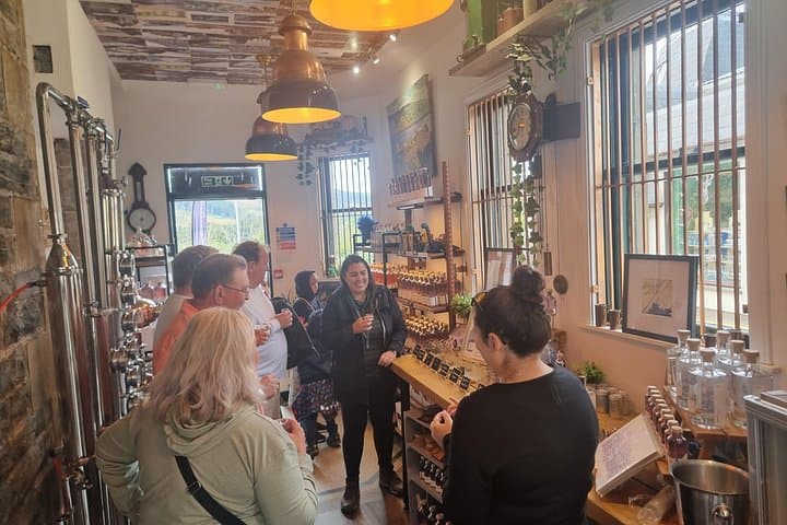Guest tasting sum gin before purchase