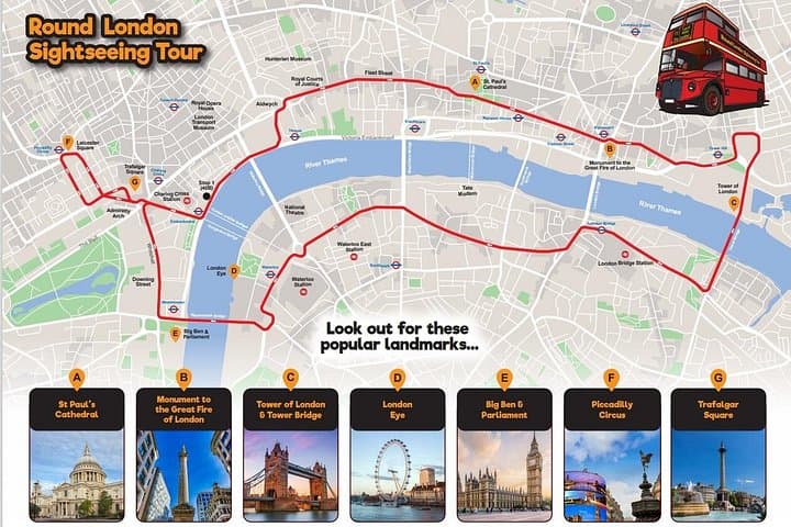 London: Guided Sightseeing Tour on a Vintage Open-Top Bus