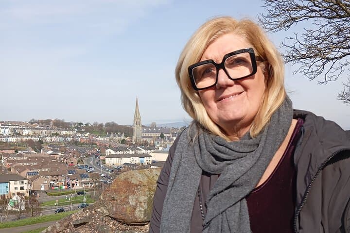 Canadian visitor Mavis enjoying the Herstory Tour