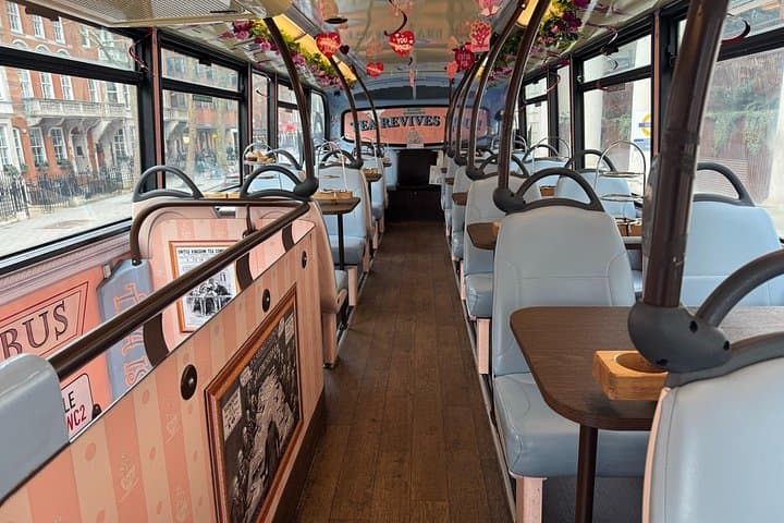 London Afternoon Tea Bus and Panoramic Tour on Lower Deck