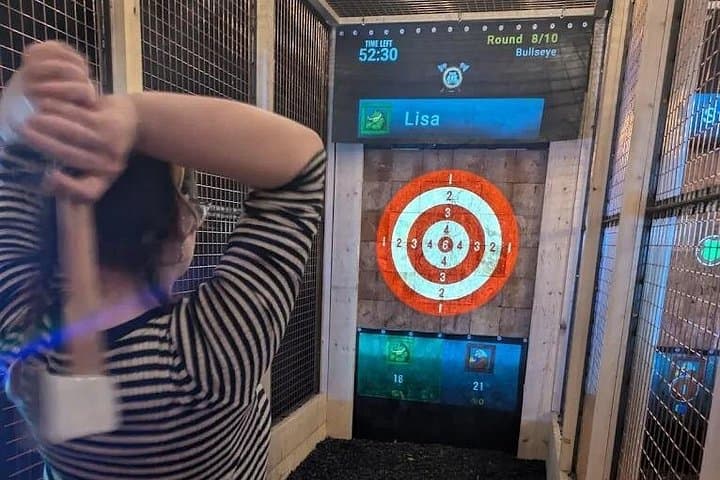 High Tech Axe Throwing Fun at The Axe Factor