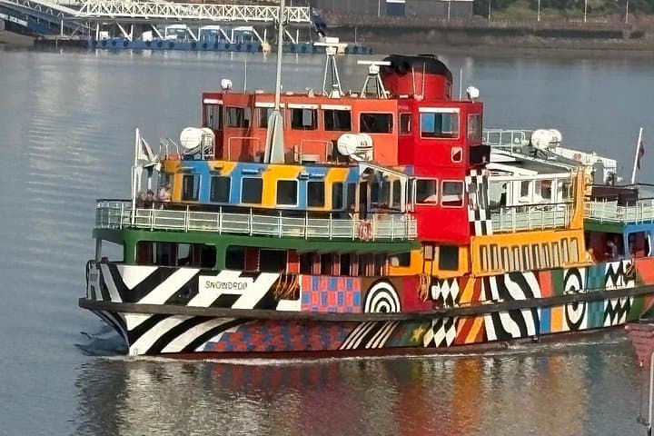 Behold the Dazzle Ferry! If you glimpse it ask your guide who designed it.