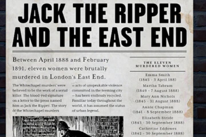 East London Immersive Jack the Ripper Guided Walking Tour