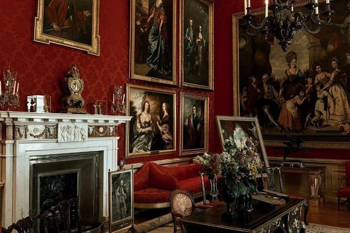 Blenheim Palace Baroque furniture and family portraits