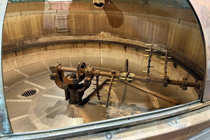 The Inside of our traditional Rake & Plough Mash Tun